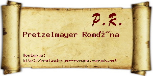 Pretzelmayer Romána névjegykártya